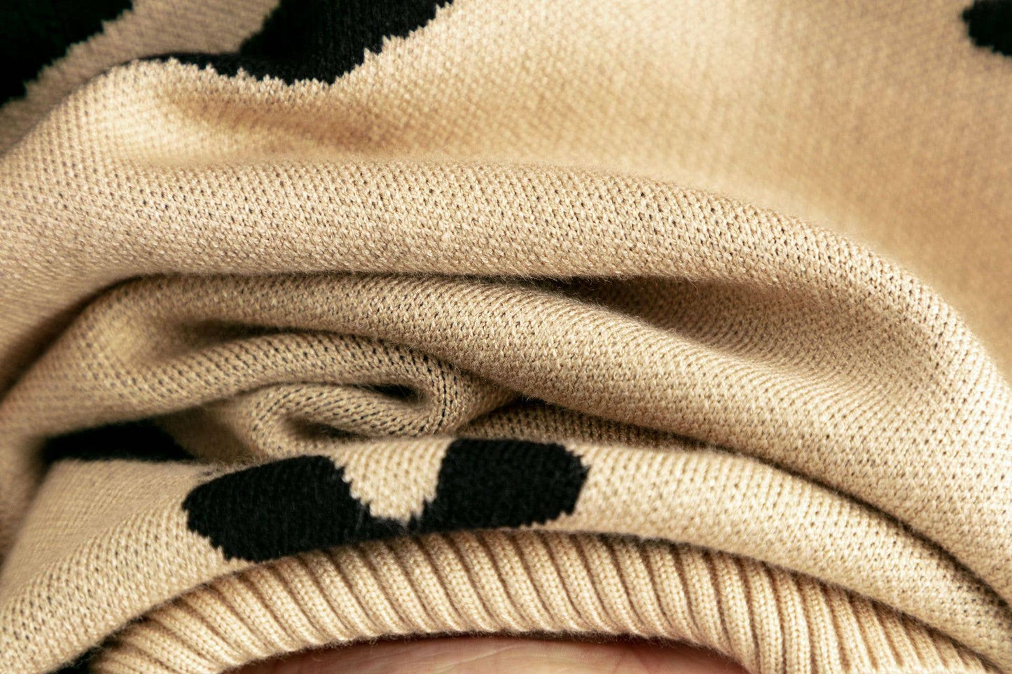 AUTUMN/WINTER LEOPARD PRINT LONG-SLEEVED SWEATER