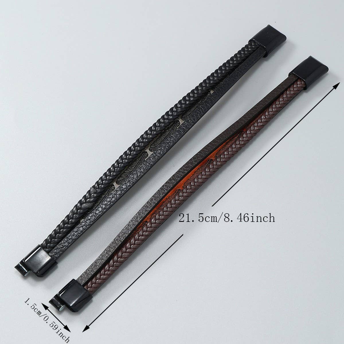 SIMPLE MULTI-LAYERED HAND-WOVEN LEATHER BRACELET_CWMM4527