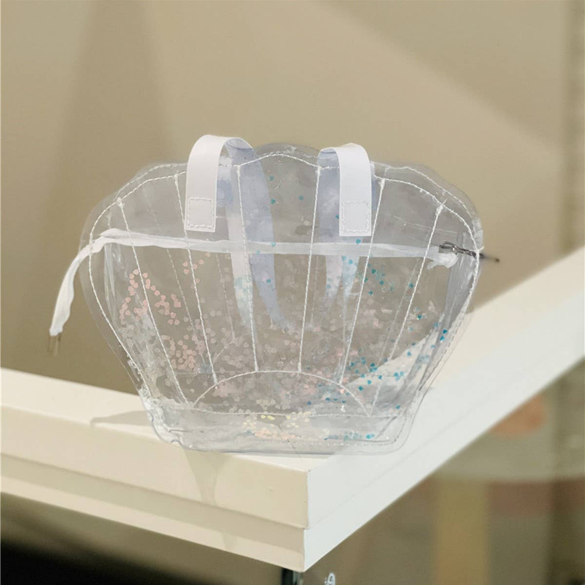 TRANSPARENT WATERPROOF SHELL BEACH BAG STORAGE BAG_CWAB1919