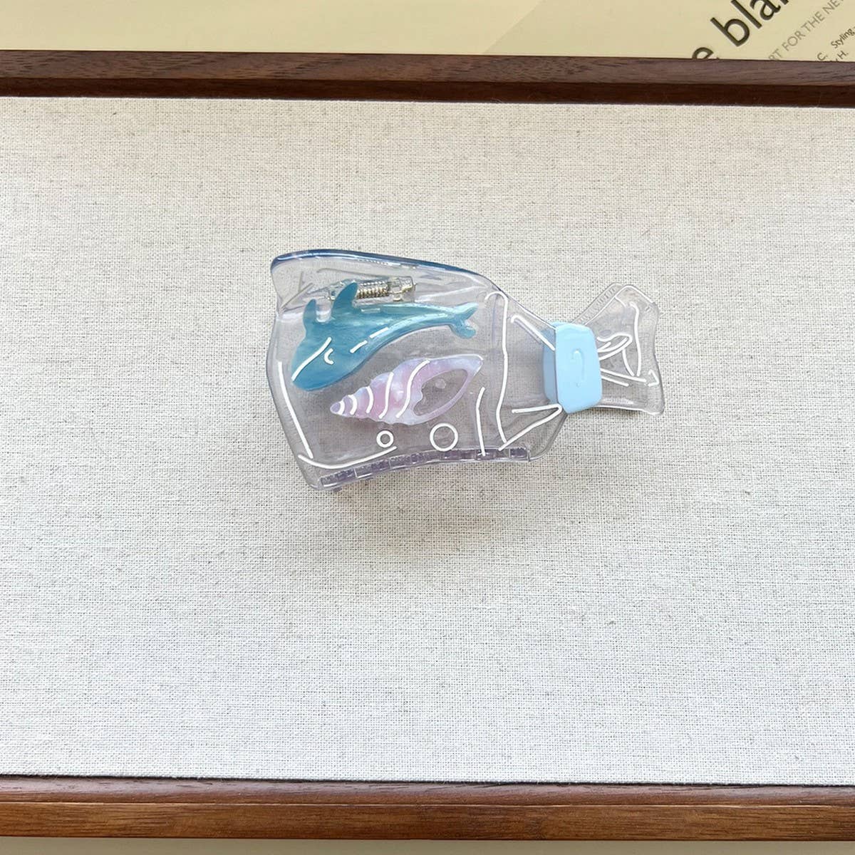 Minimal Clear Bag Starfish Claw Clip ? Ocean Vibes