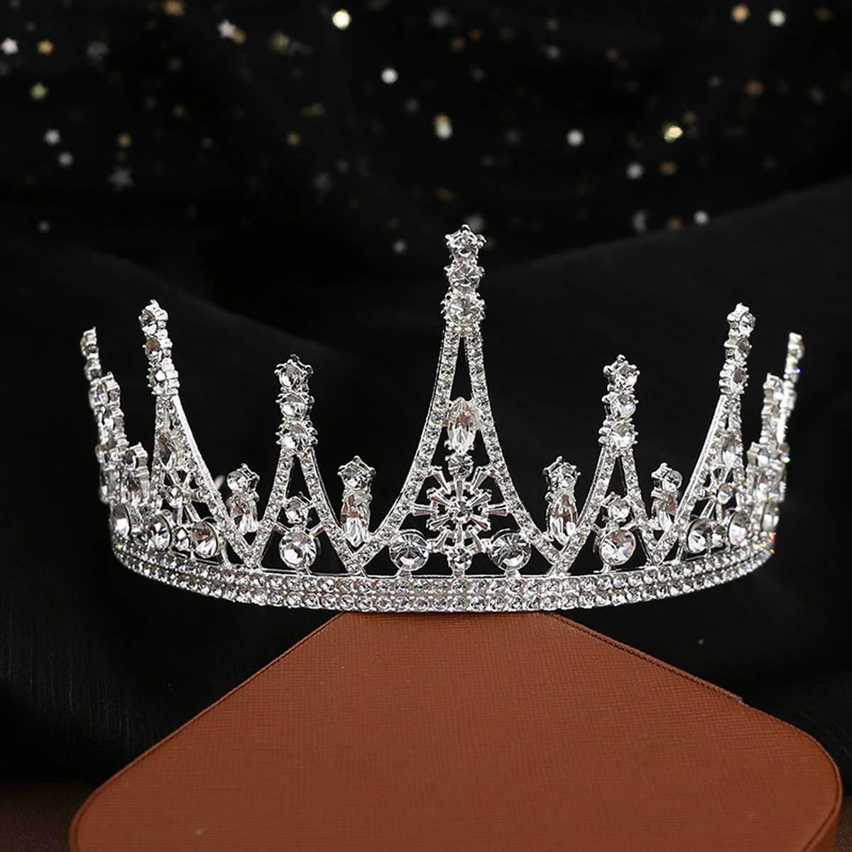 QUEEN'S HEADBAND CROWN WEDDING CRYSTAL TIARA_CWMM2024
