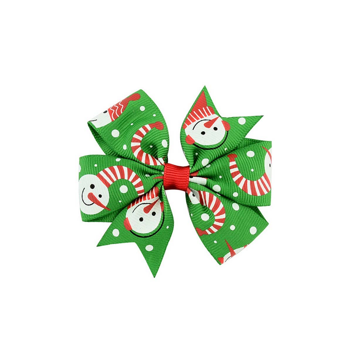 Christmas Snowman Bell Bow Hair Clip for Girls