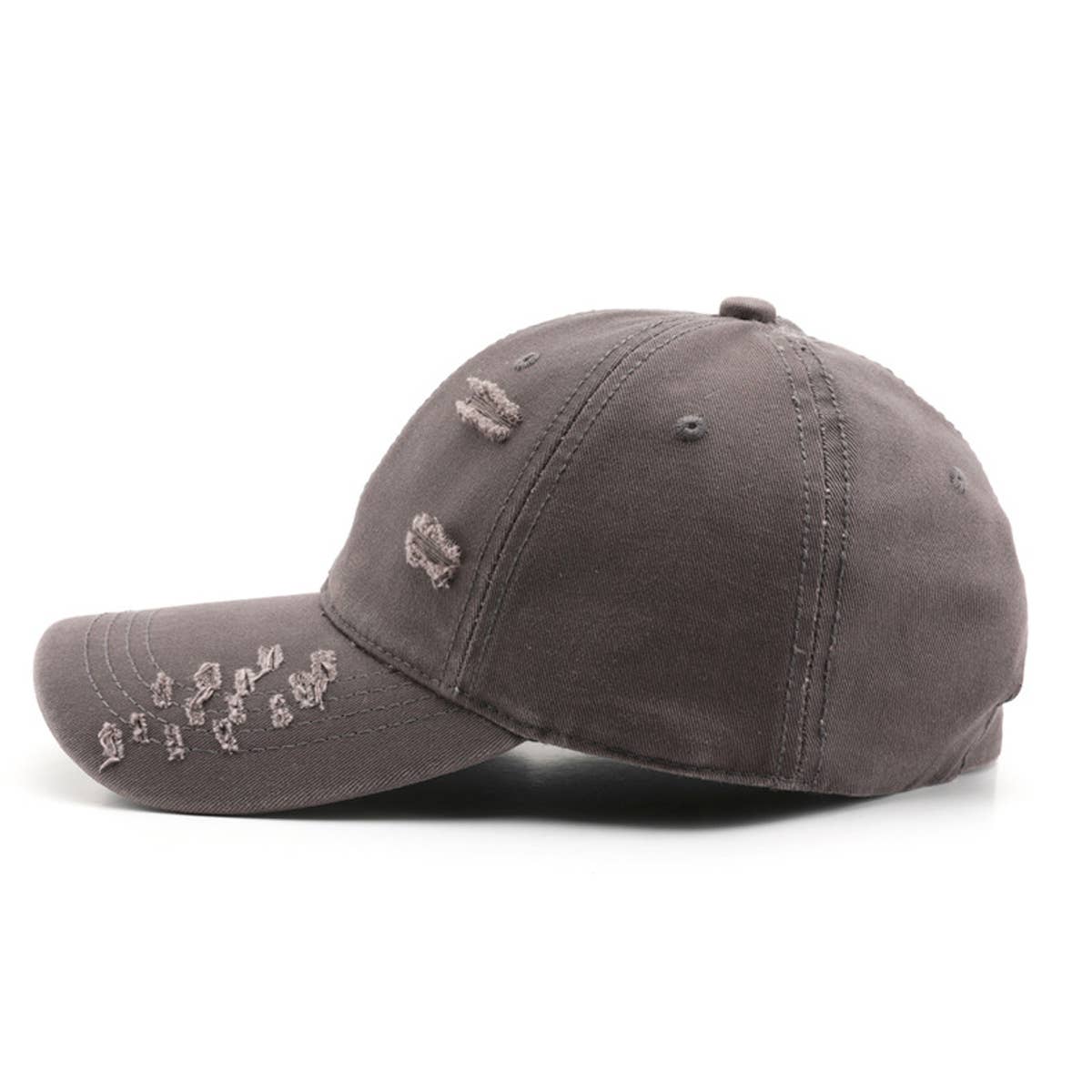 Vintage Washed Distressed Hole Baseball Cap_CWAH0908