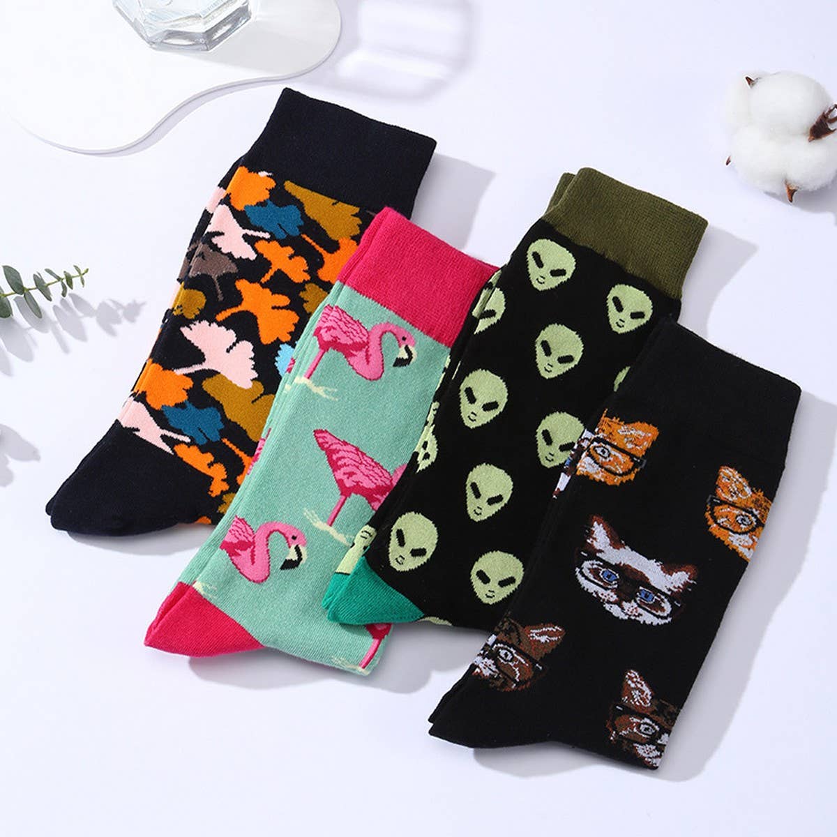 LARGE SIZE MEN'S TRENDY MID-CALF SOCKS_CWMS1015