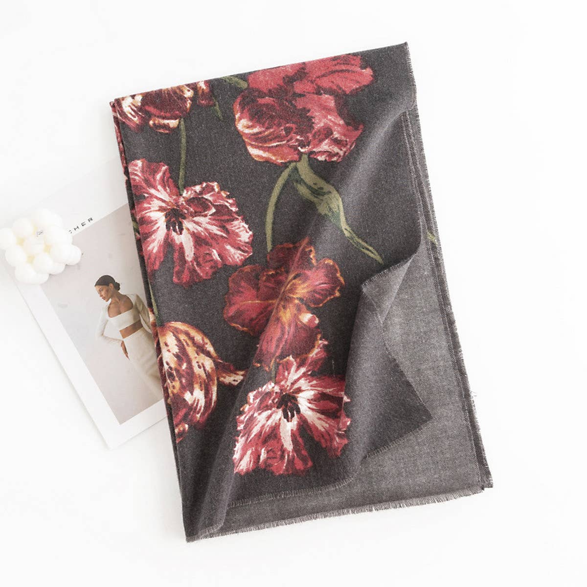 Floral Print Scarf ? Soft Commuter Wrap for Women