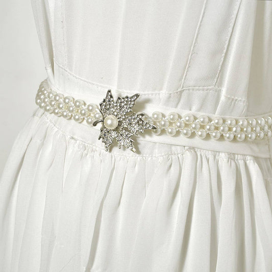 NEW WOMEN'S ELASTIC PEARL WAIST CHAIN_CWABE0514