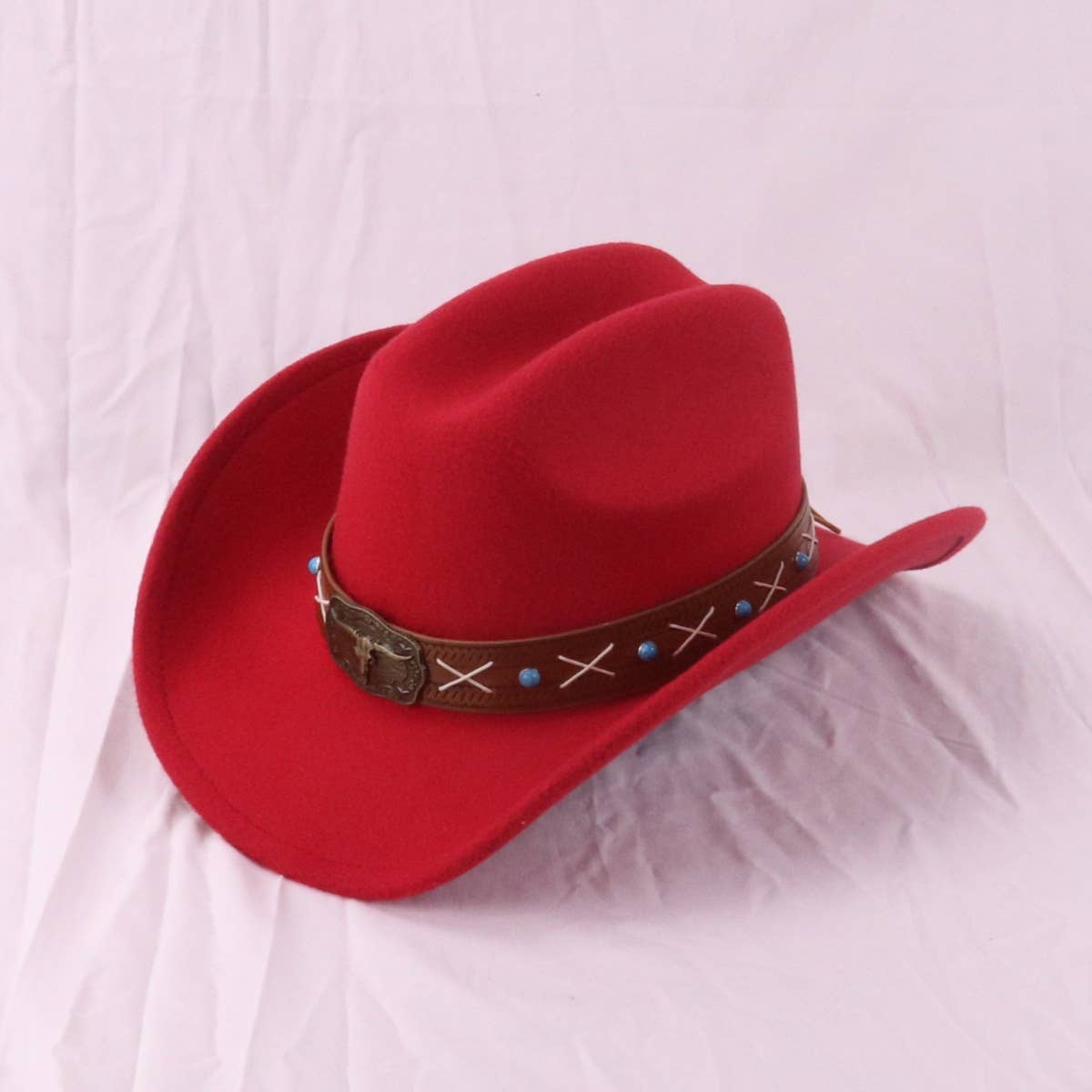 Boho Western Wide Brim Felt Hat for Travel & Sun_CWAH3658