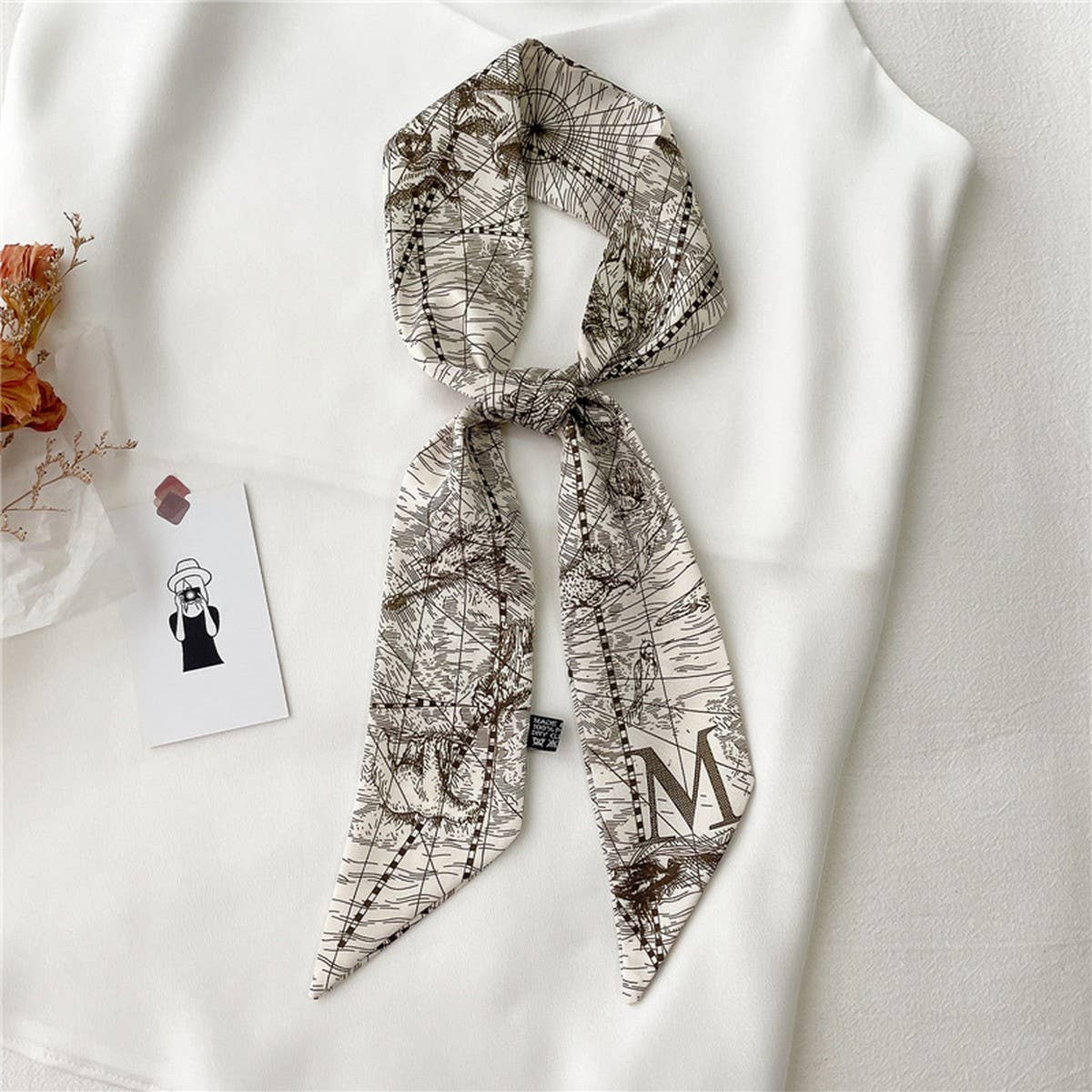 LETTER CREATIVE DOUBLE-LAYER HAIRBAND HEAD SCARF