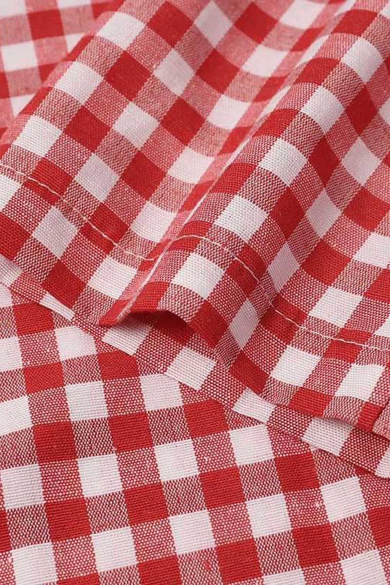 CWDMD3271_ROUND NECK PLAID BELT FULL SLEEVE MUSLIM DRESS