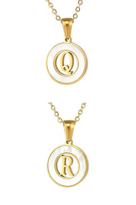 A-Z ALPHABET INITIALS PENDANT NECKLACE_CWAJE222