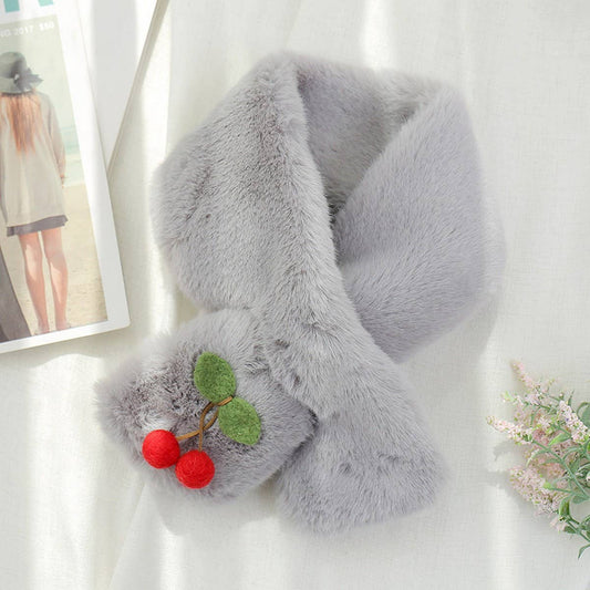 Cute Faux Rabbit Fur Scarf for Women ?  Warmth