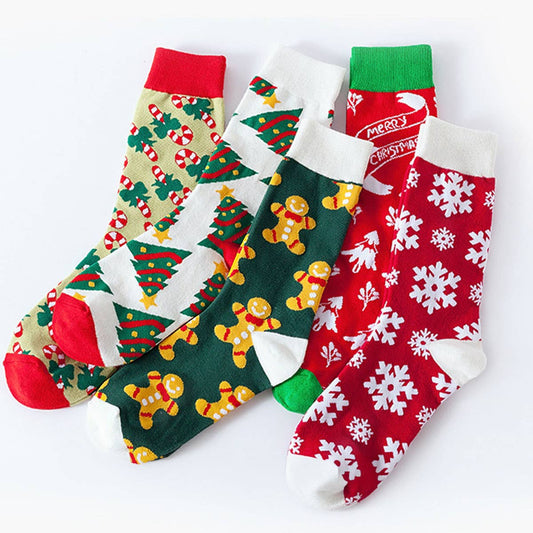 CHRISTMAS PATTERN CREW SOCKS