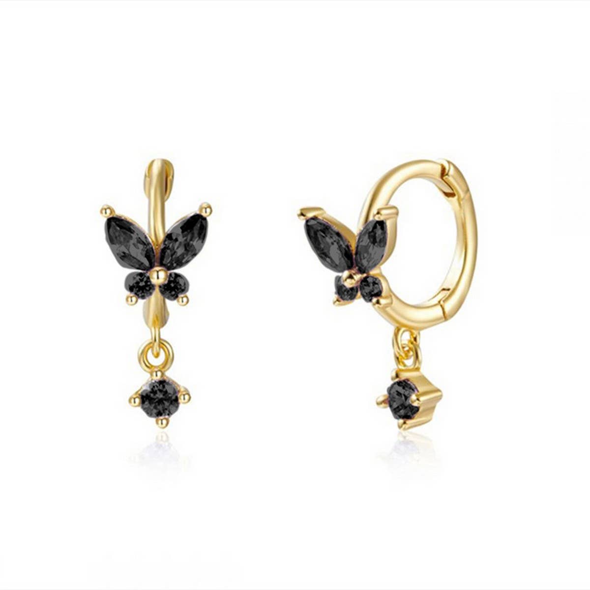 MULTICOLOR BUTTERFLY SIMPLE TEMPERAMENT EARRINGS