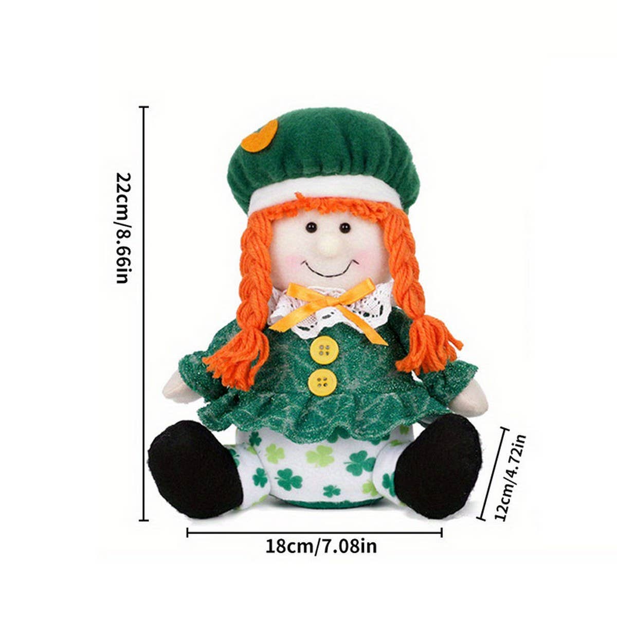 ST. PATRICK'S DAY GREEN SKIRT DOLL ORNAMENT_CWMM3453