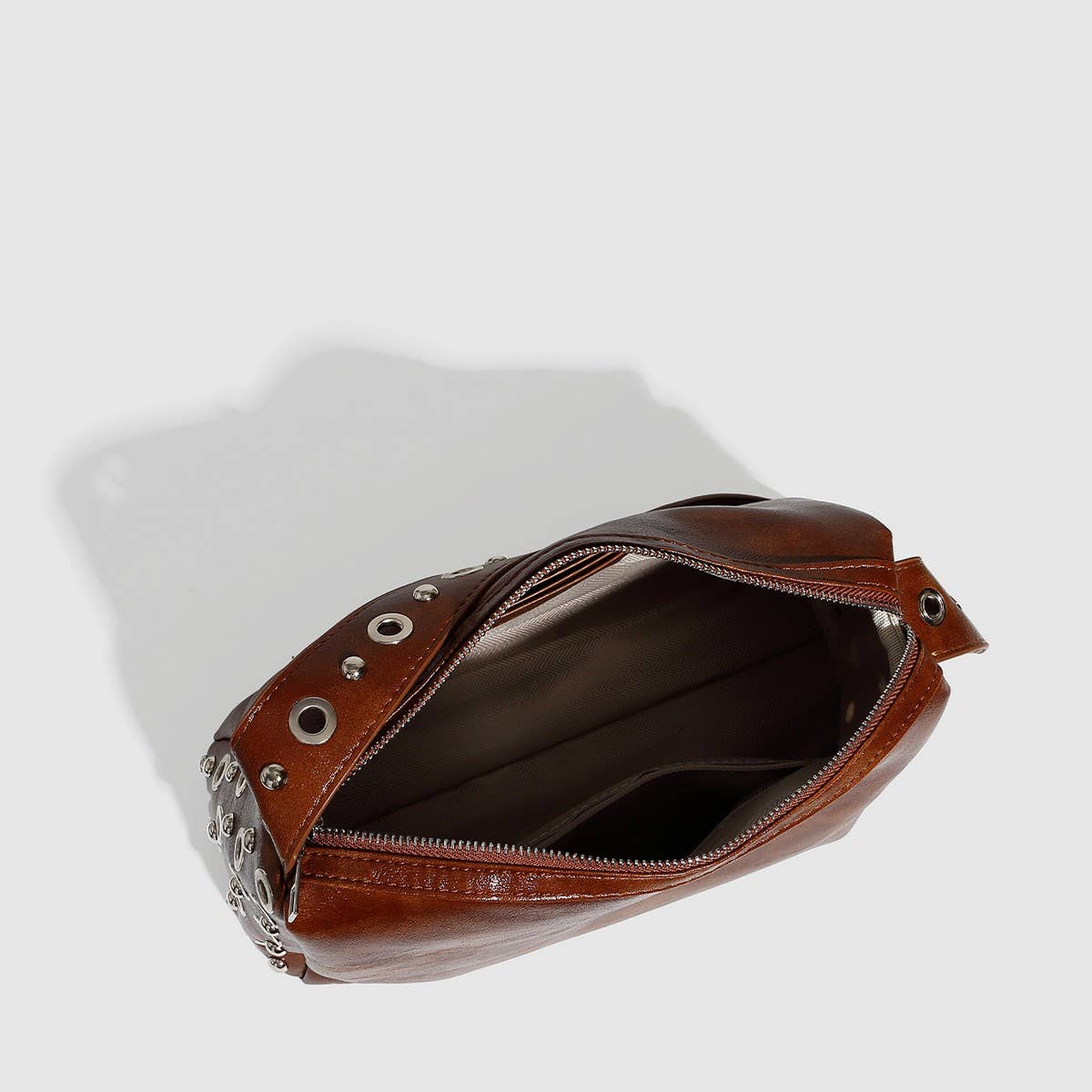 Street Style Rivet Baguette Bag for Women_CWAB5686