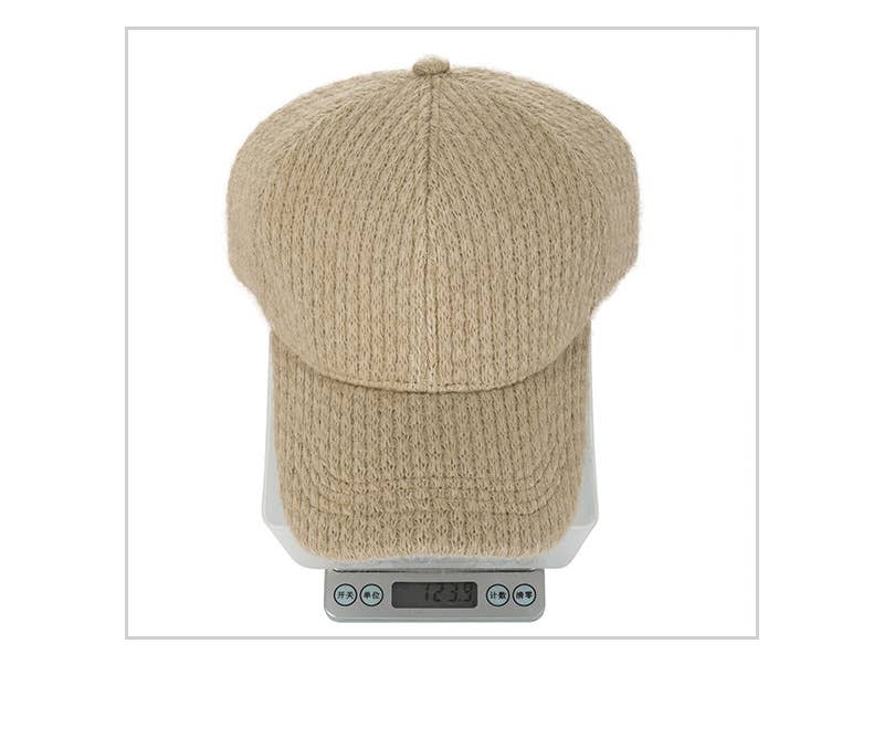 KNIT THICK WARM BASEBALL CAP CAP