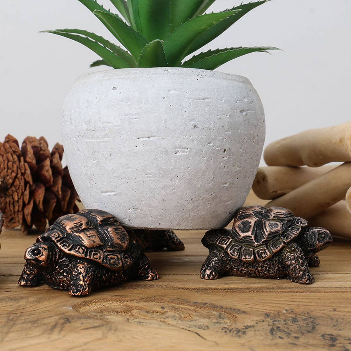 Turtle Resin Garden Plant Pot Support Decor_CWMM9861