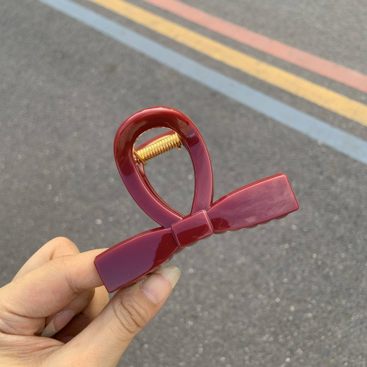 CWAHA4448_NEW RED ELEGANT AND HIGH-END HAIRPIN