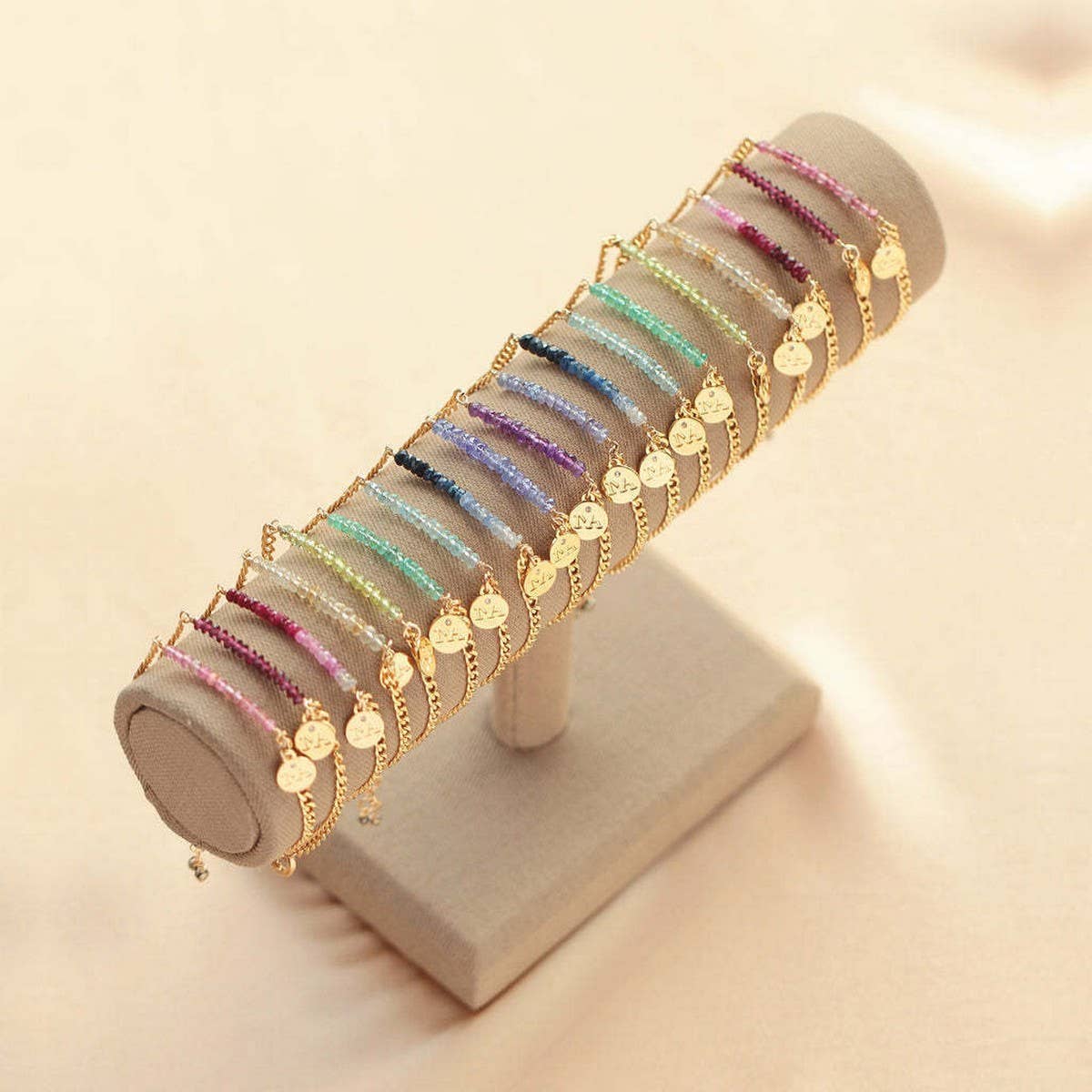 WOMEN'S CREATIVE TWELVE BIRTHSTONE BEADED BRACELET