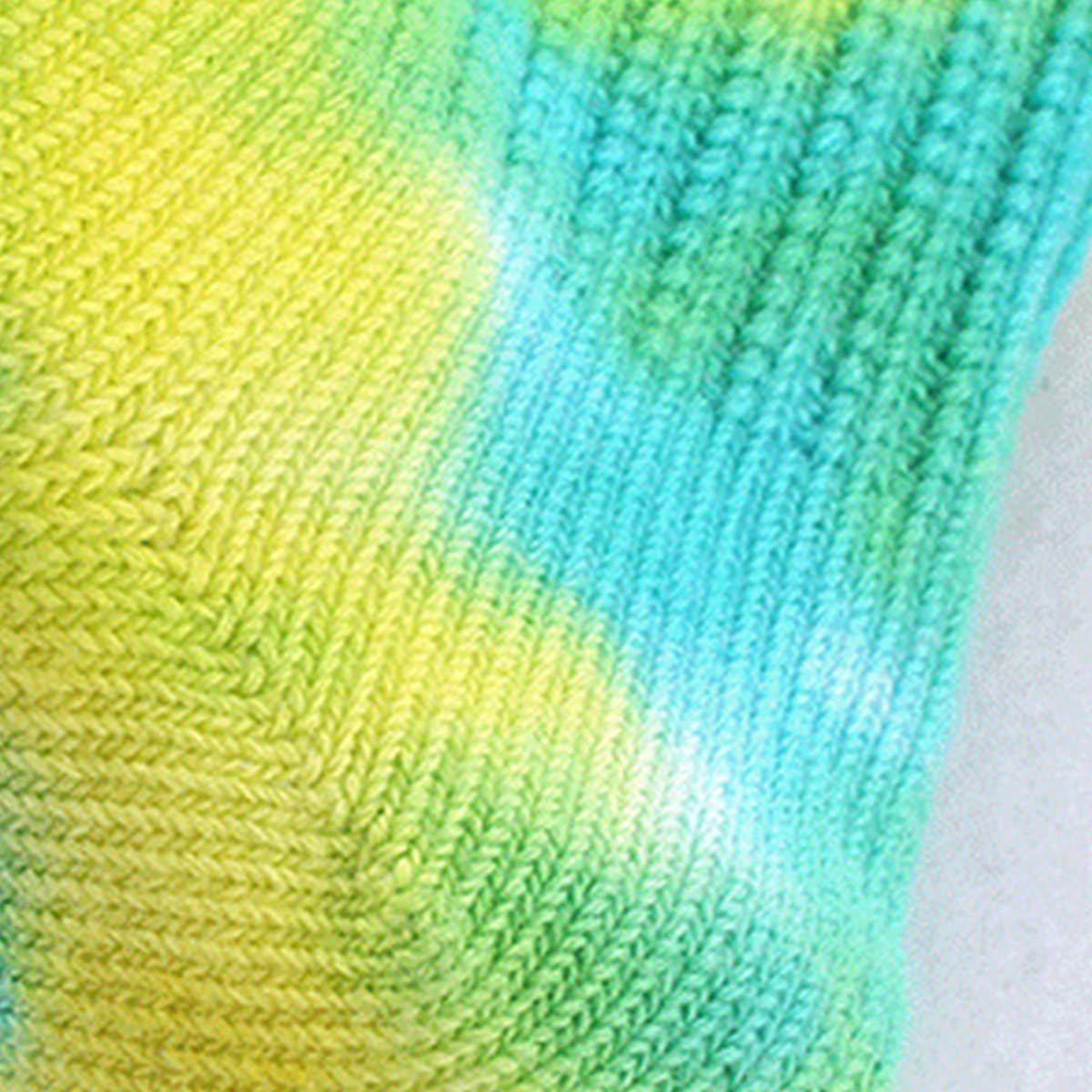 WOMEN DOUBLE-NEEDLE TIE-DYEING MID-TUBE SOCKS