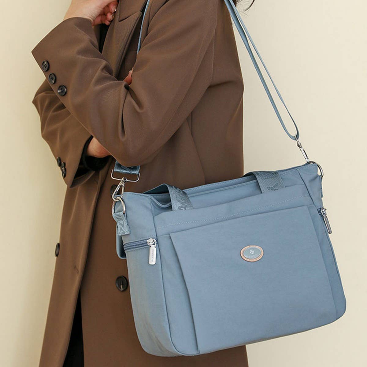 LARGE CAPACITY NYLON SHOULDER CROSSBODY BAG_CWAB3512