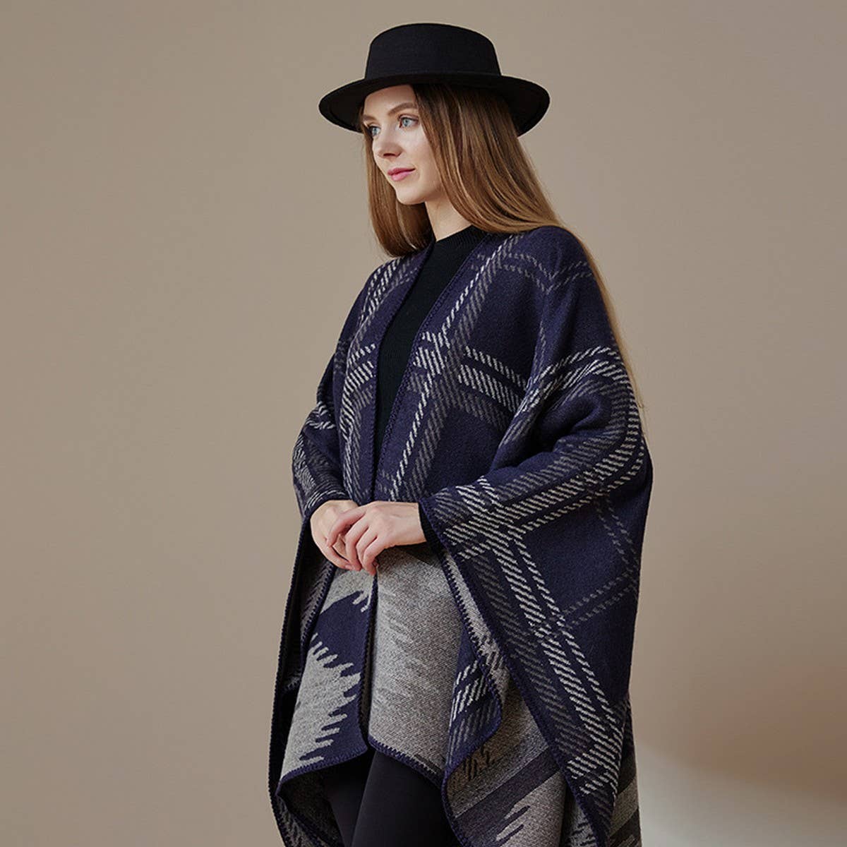 SHAWL FASHION ALL-MATCH THICK BLANKET CAPE CLOAK