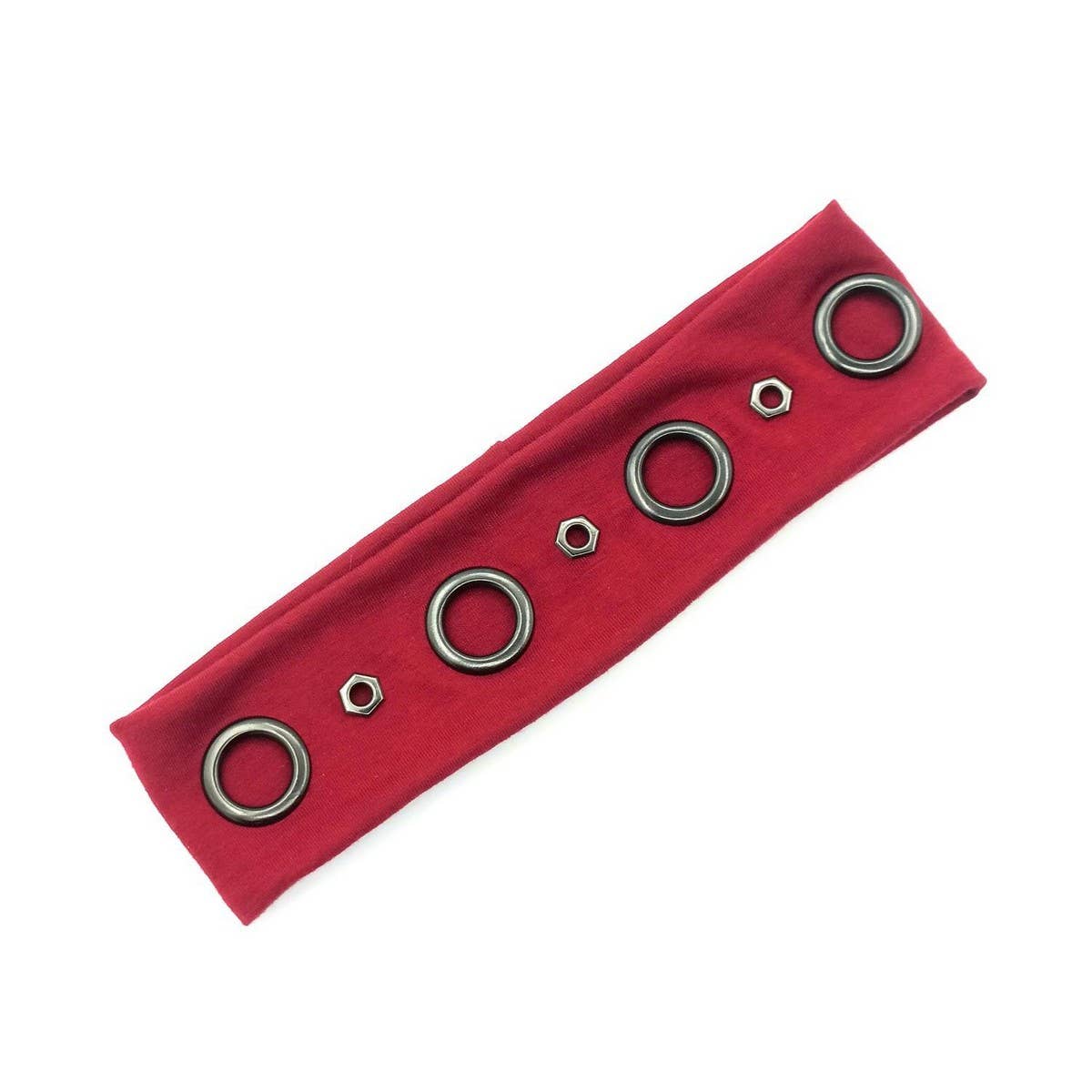 Elastic Punk Headwrap with Geometric Studs