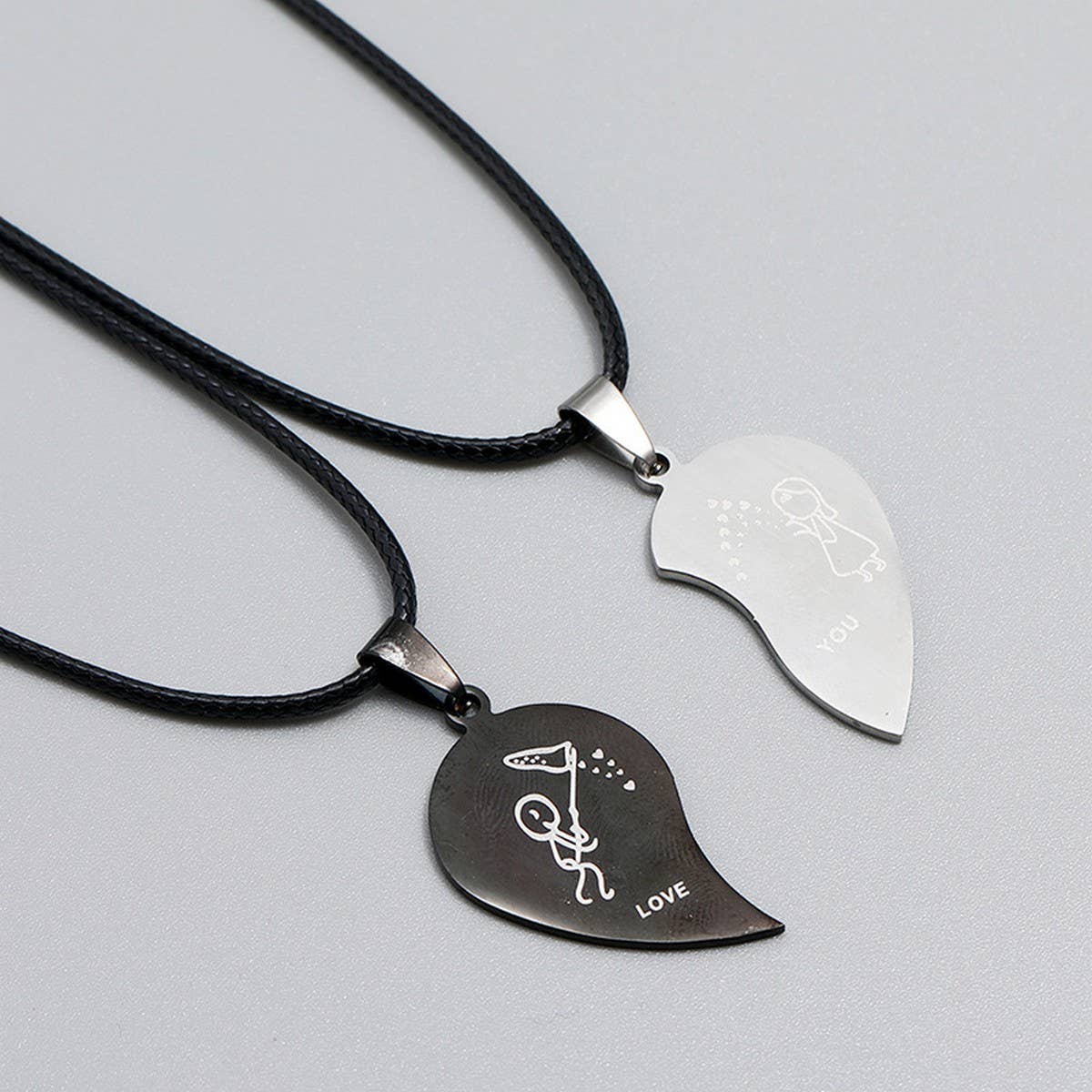 LOVE COUPLE TITANIUM STEEL NECKLACE