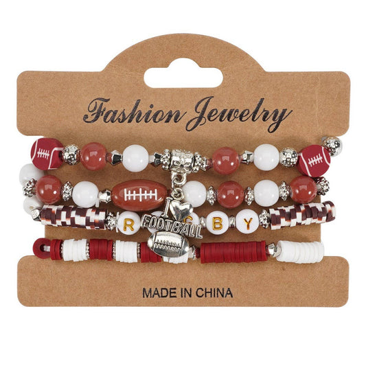 CWMM10450_SPORTS CHARM BRACELET SET BASKETBALL FOOTBALL