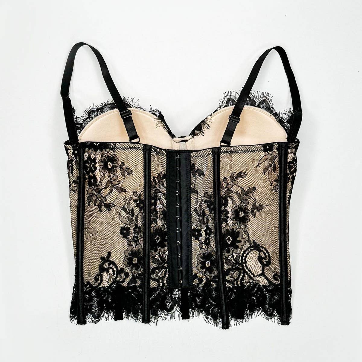 SILK SEXY HOLLOW PADDED HERRINGBONE BRA