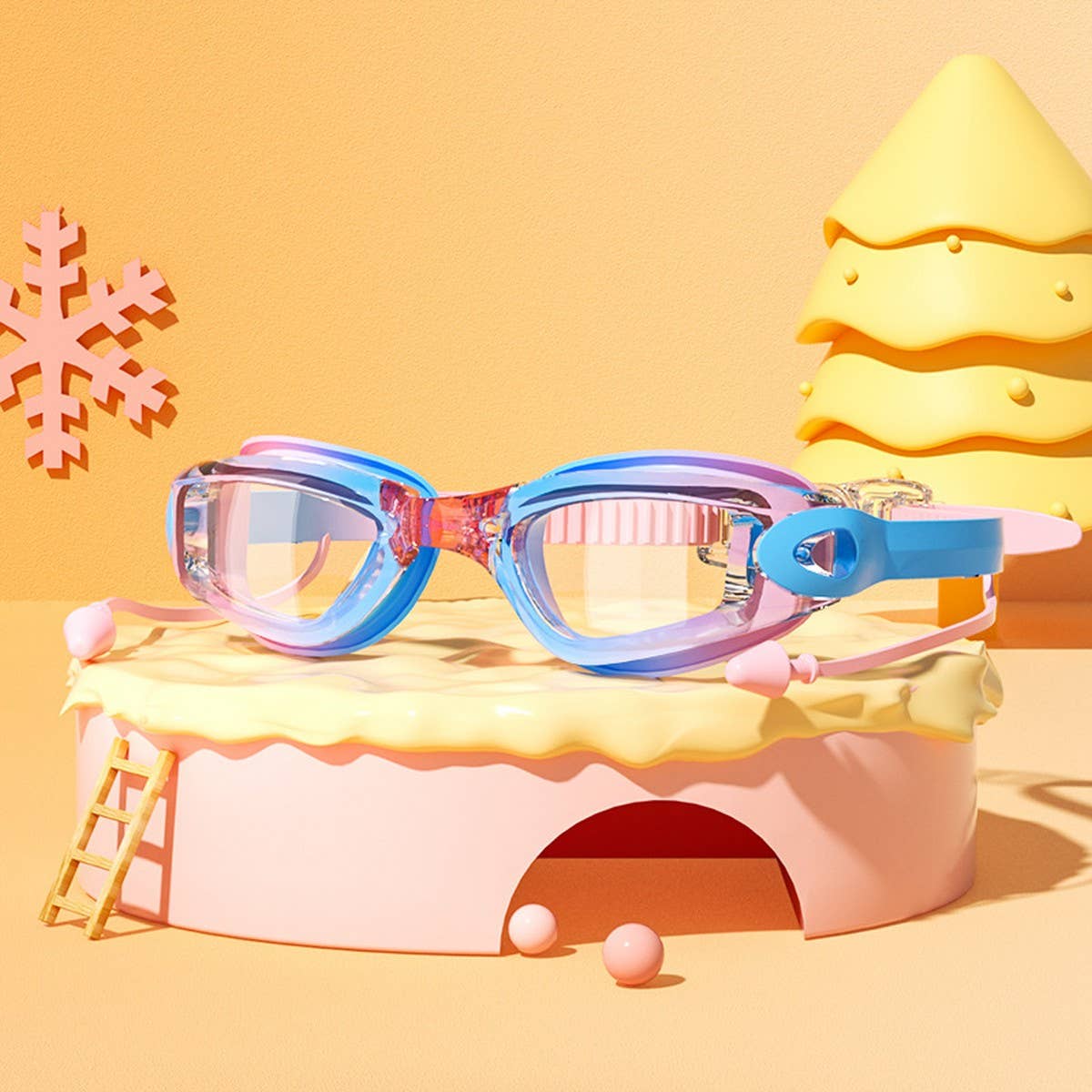 Kids Mirrored Swim Goggles ? HD Anti-Fog & Cute