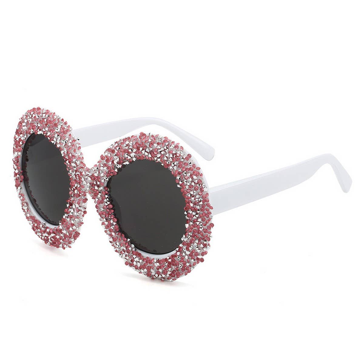 LARGE FRAME OVAL RHINESTONE SUNGLASSES