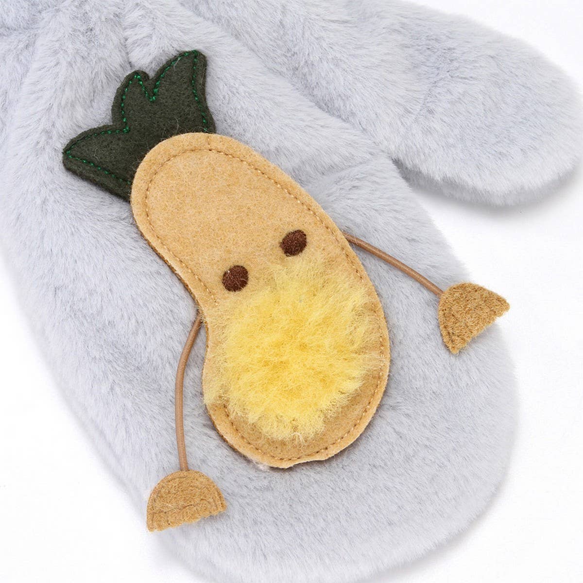 WOMEN'S CARTOON RABBIT FUR FULL FINGER GLOVES_CWAG0265