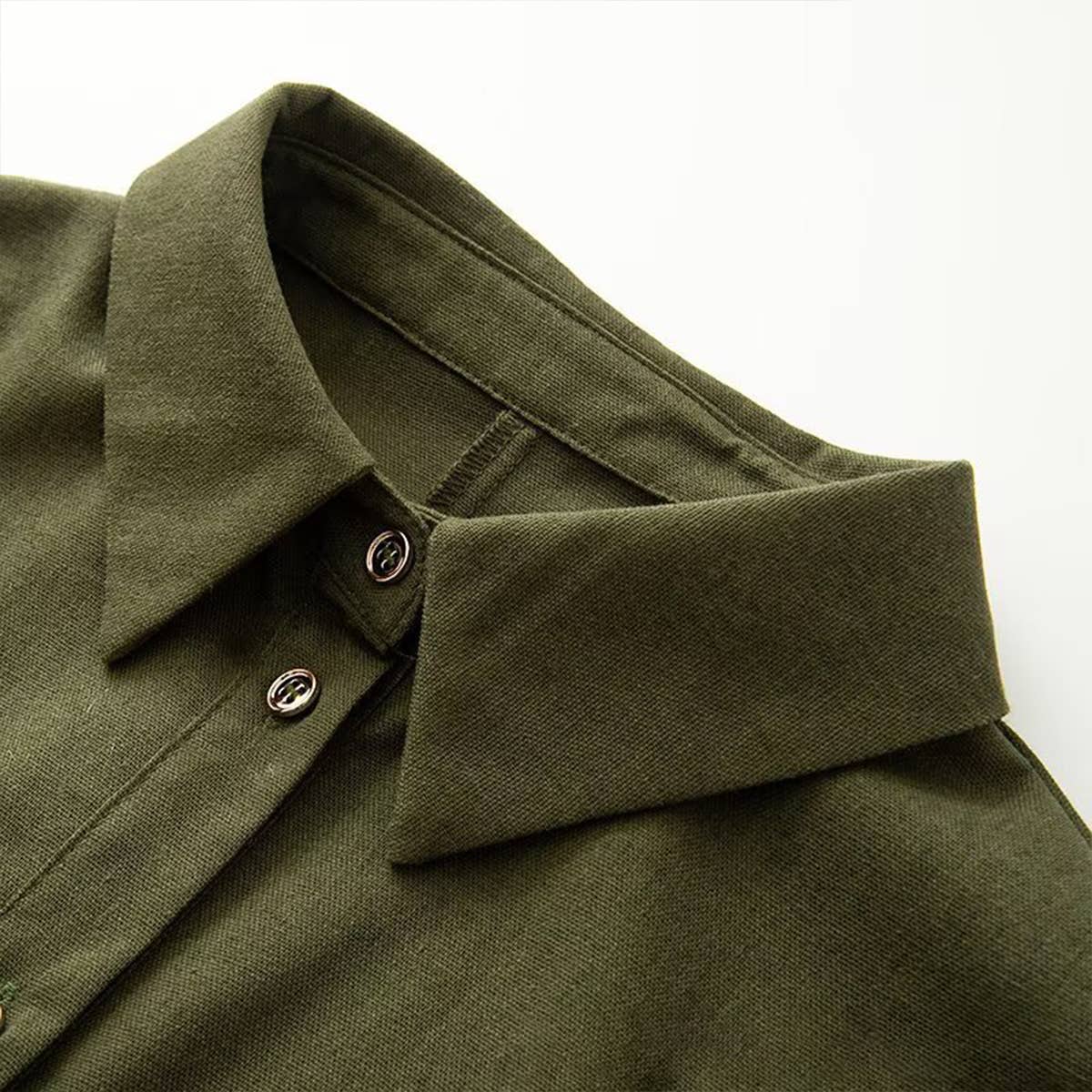 Fashion hunting linen blend loose lapel shirt