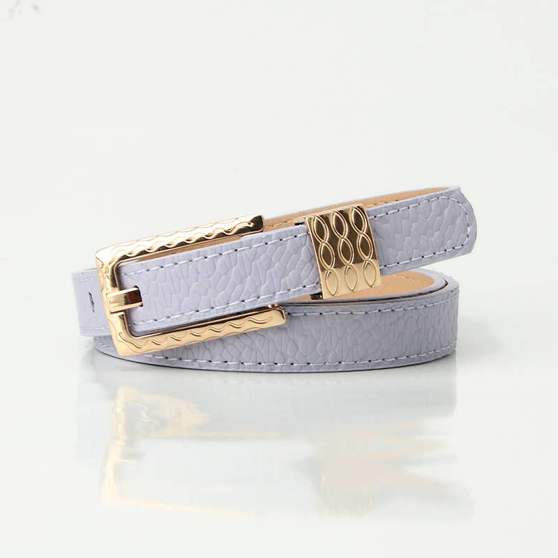 Versatile dopamine-colored women's thin belt