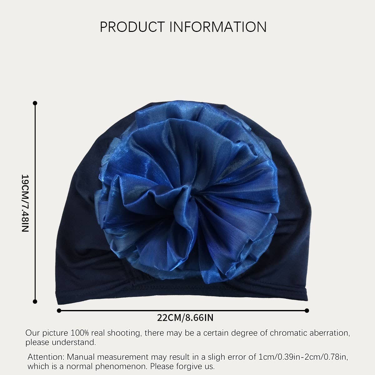 LADIES NEW STYLE HEADSCARF HAT WITH FLOWERS_CWASC2426