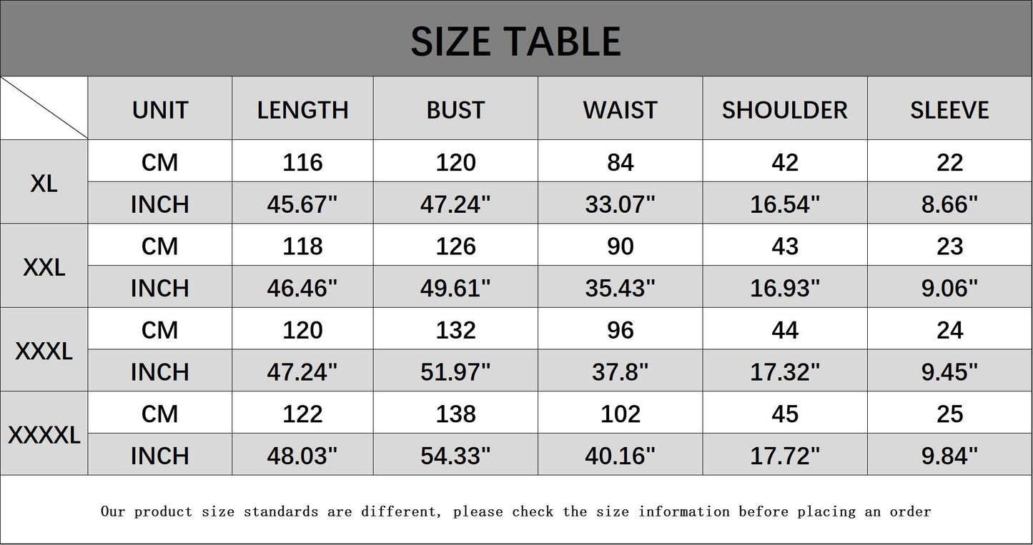 PLUSSIZE V NECK LOOSE SHORT SLEEVED PRINTED DRESS_CWDSD3003