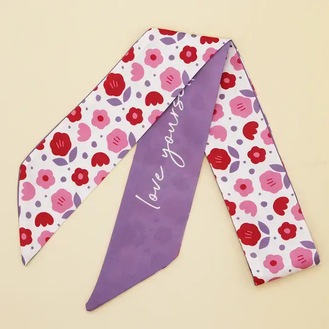 FLOWER PRINT HEAD SCARF