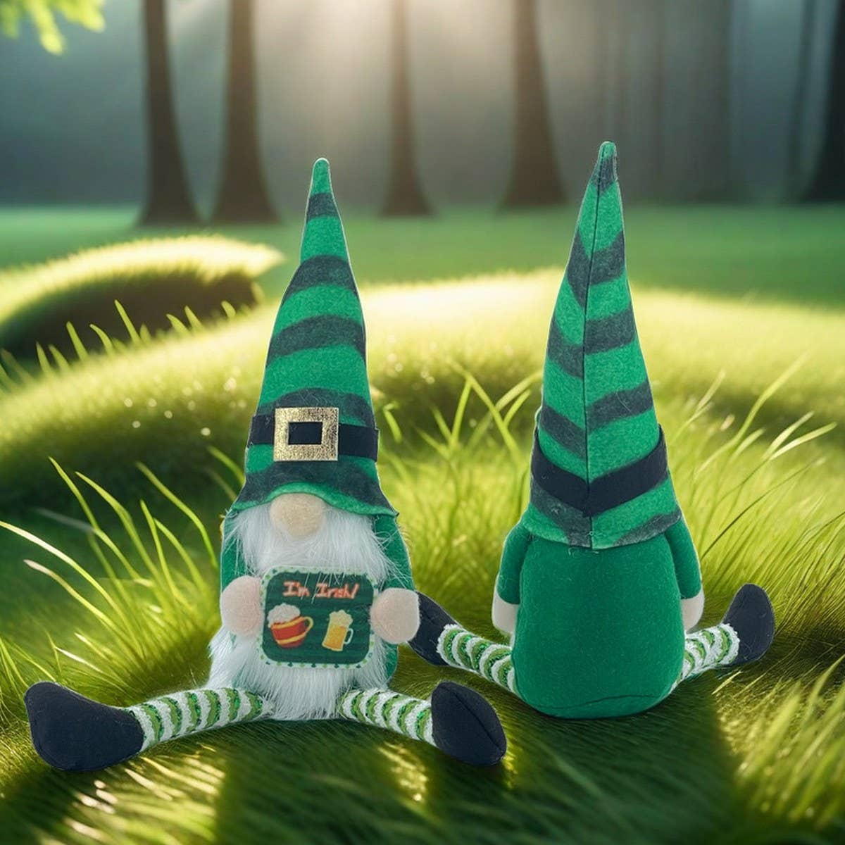 ST. PATRICK STRIPED LONG-LEGGED DOLL FIGURINE_CWMM3446