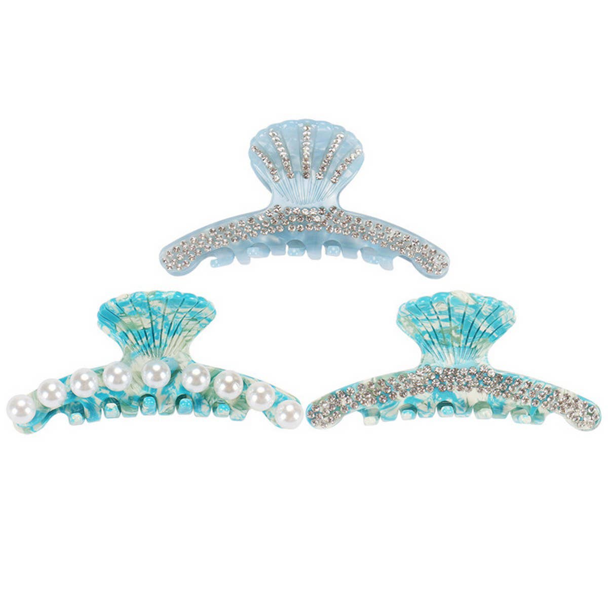 ACETATE SHELL DIAMOND GRAB CLIP SHARK CLIP_CWAHA4420