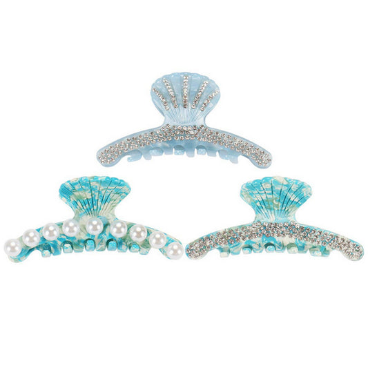 ACETATE SHELL DIAMOND GRAB CLIP SHARK CLIP_CWAHA4420