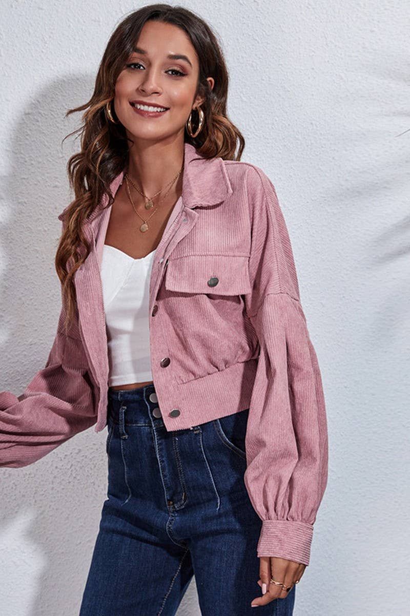 CWOJA0683_Button Down Long Sleeve Jacket