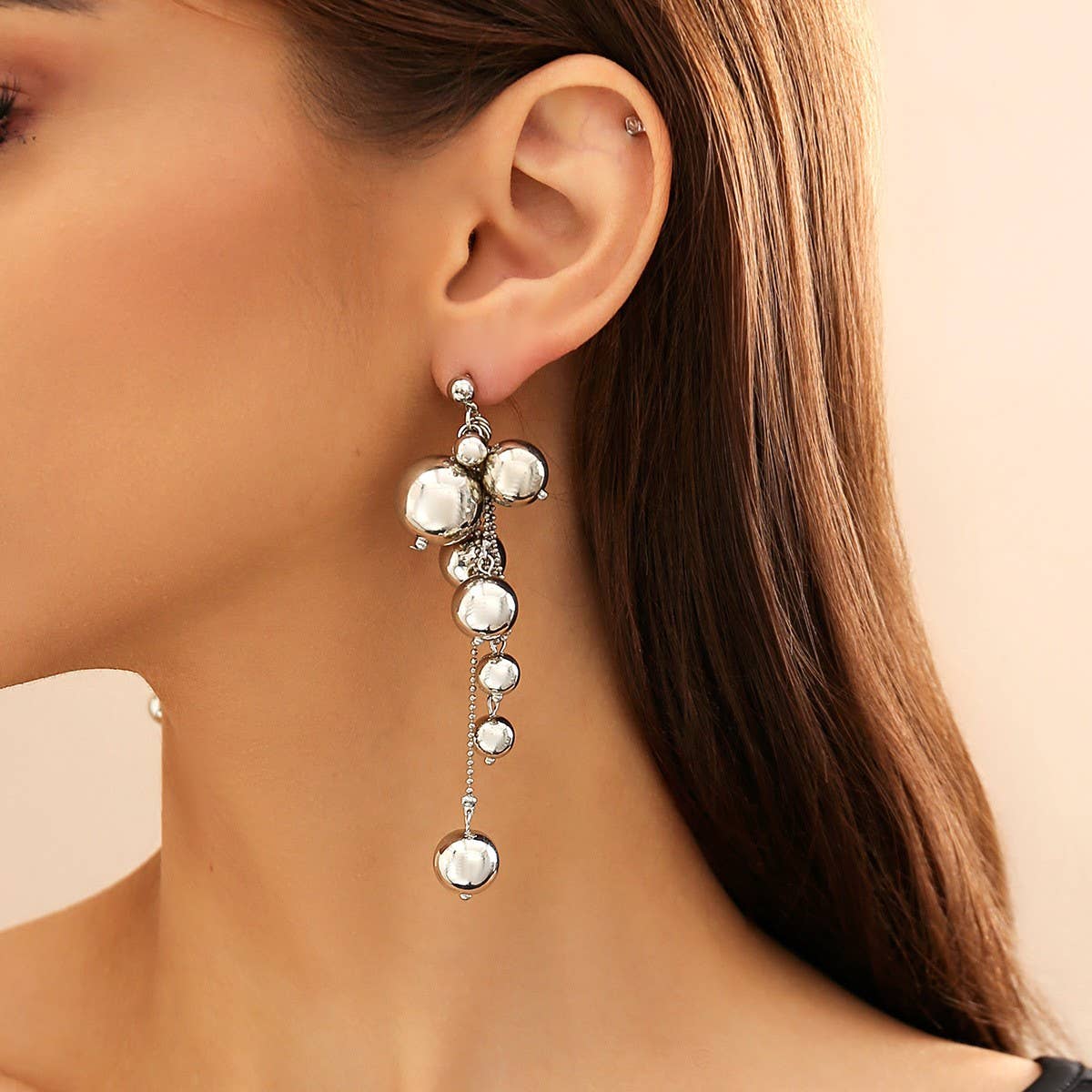 IMITATION PEARL TASSEL PENDANT EARRINGS
