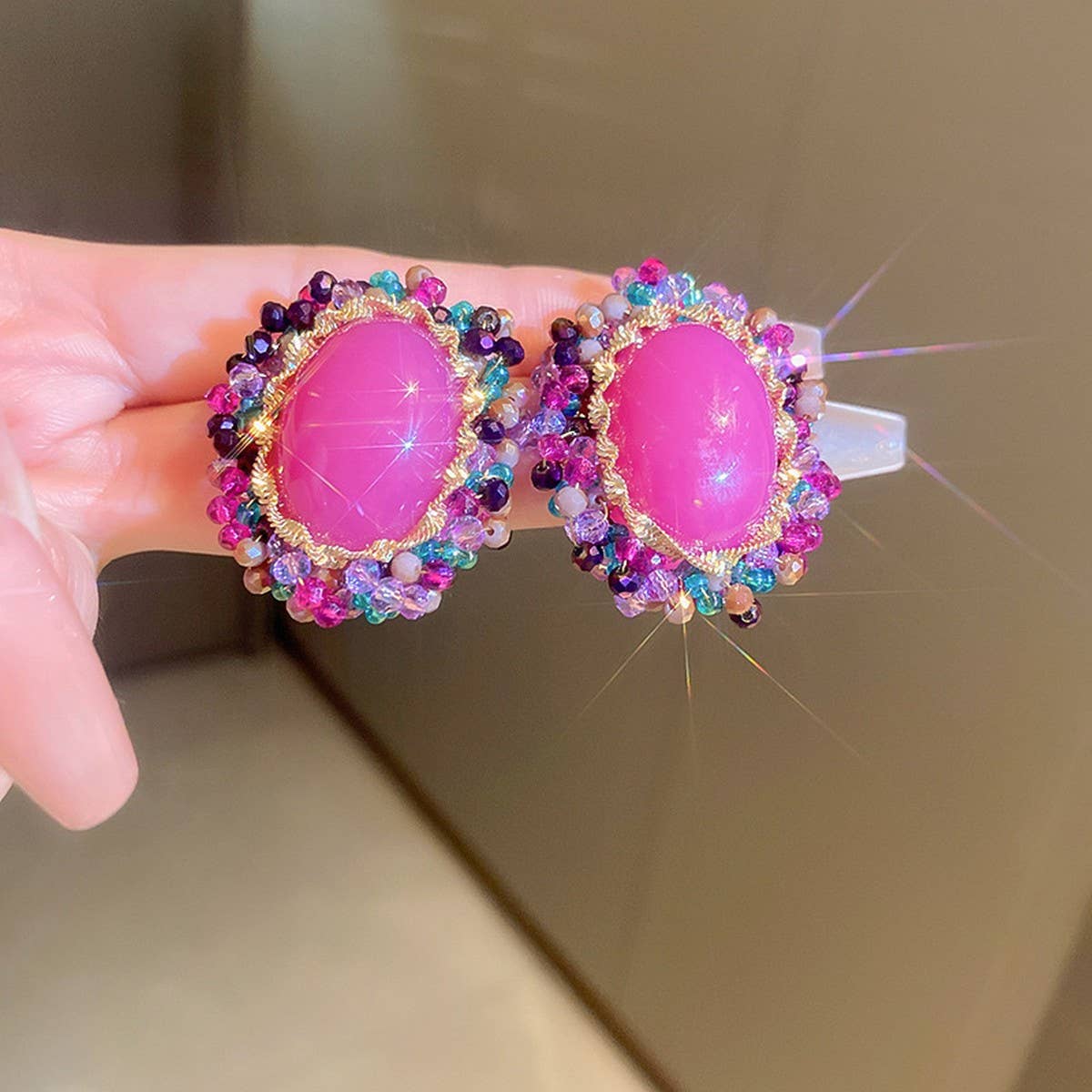 ELLIPTICAL FASHION RETRO EARRINGS