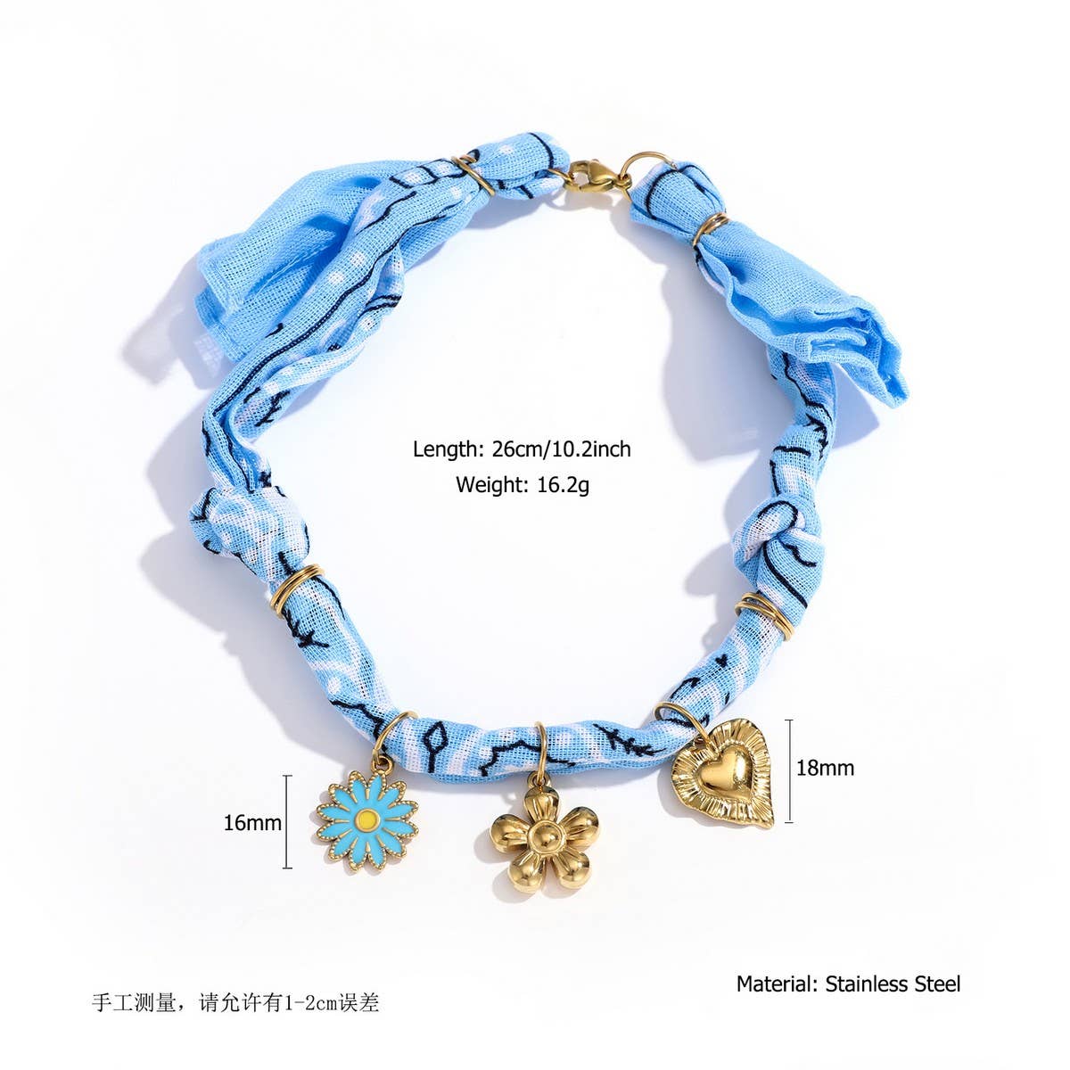 Handmade Silk Thread Anklet with Steel Charms