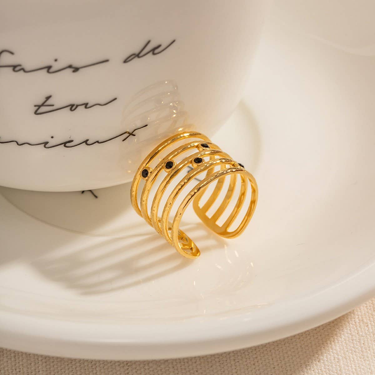 SIMPLE MULTI-LAYERED OPEN RING WITH DIAMONDS_CWAJE1395