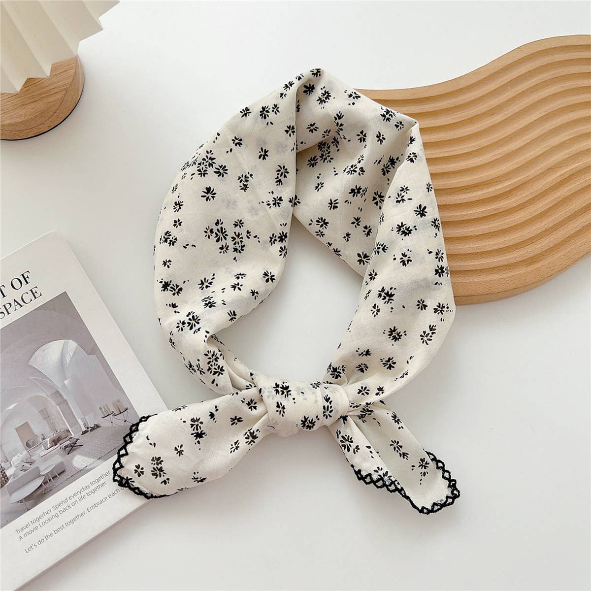 Cotton Linen Square Scarf for Women¡¯s Neck Wrap