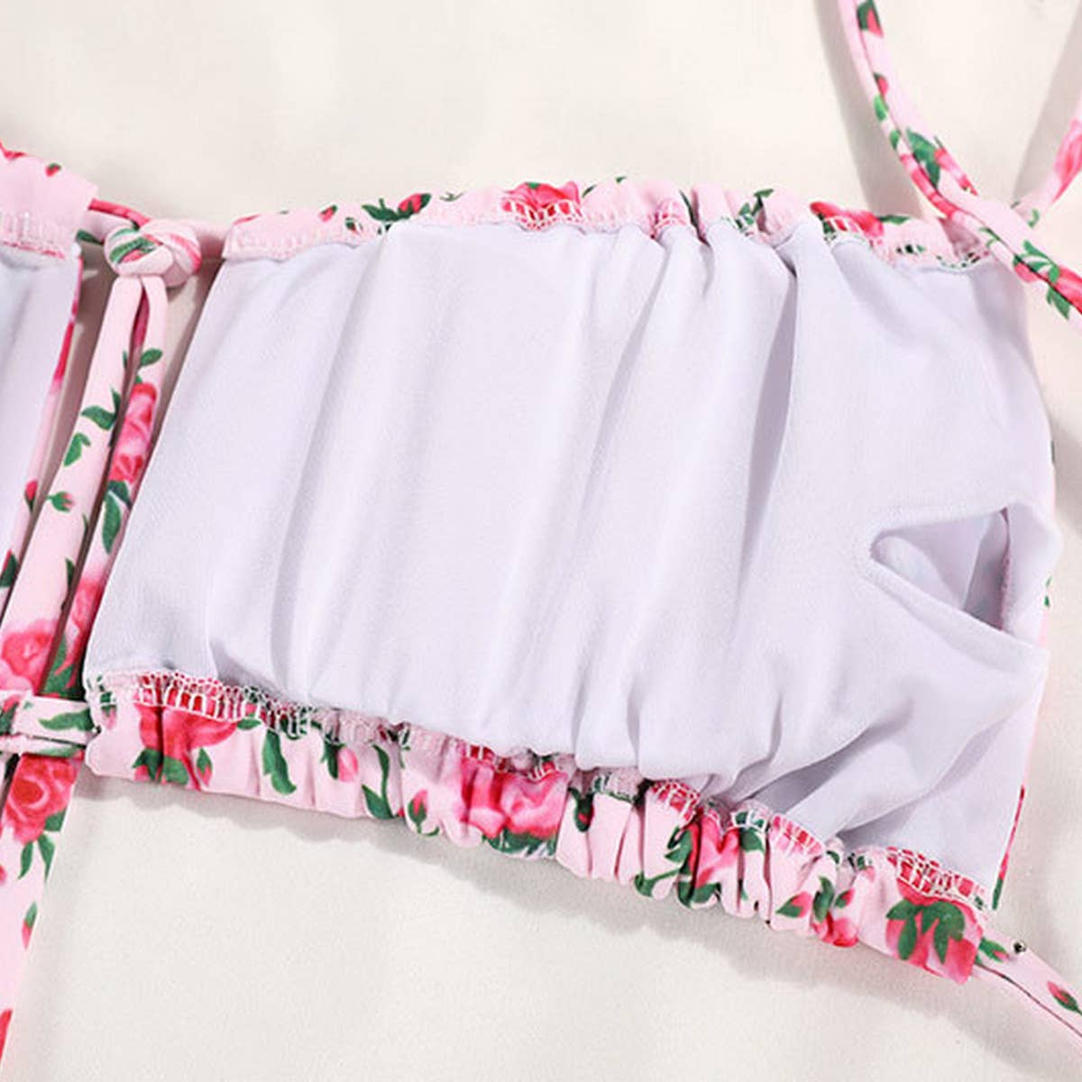 Tied Bikini Set - Sexy Floral Swimsuit