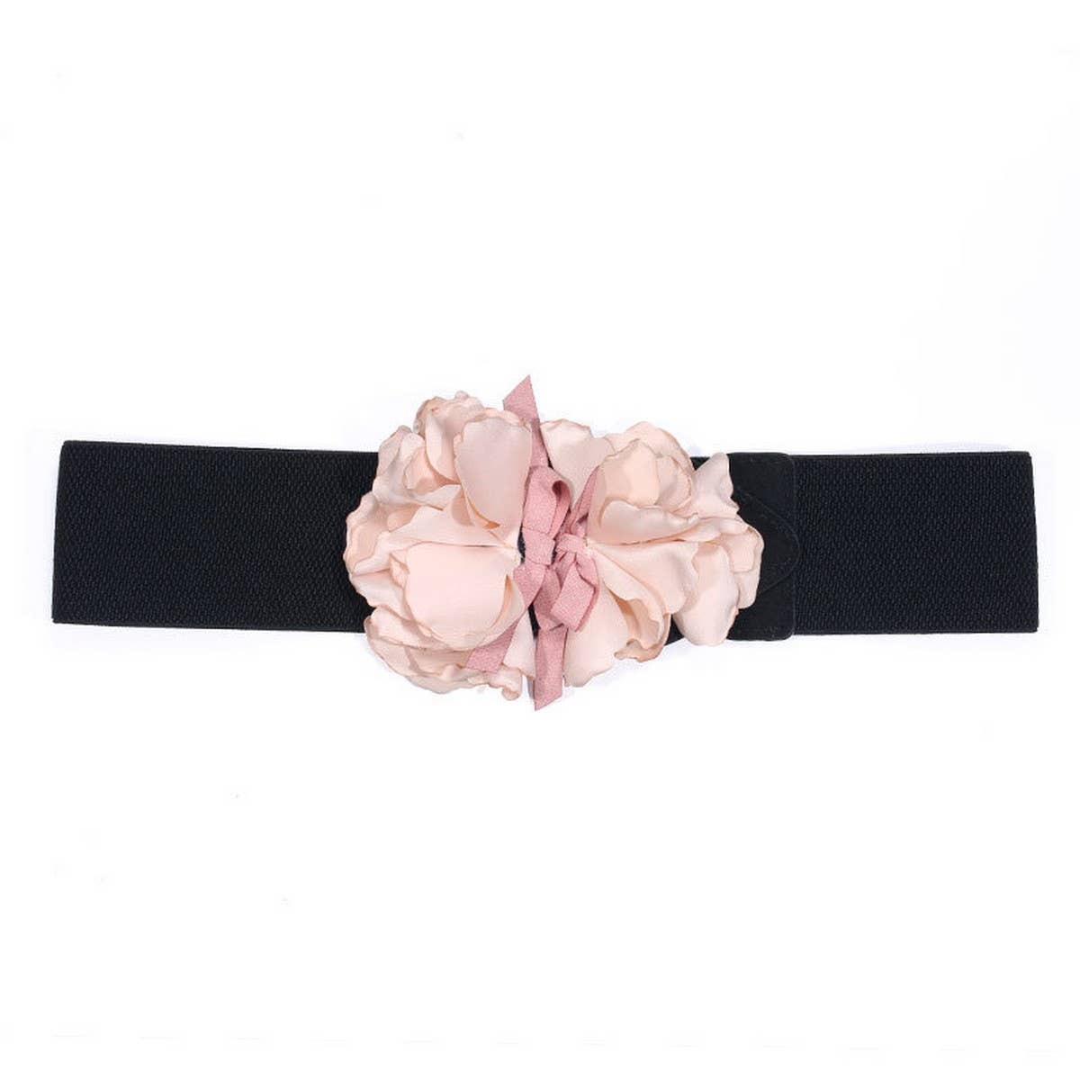 Floral Wide Elastic Waist Belt for Summer Dress