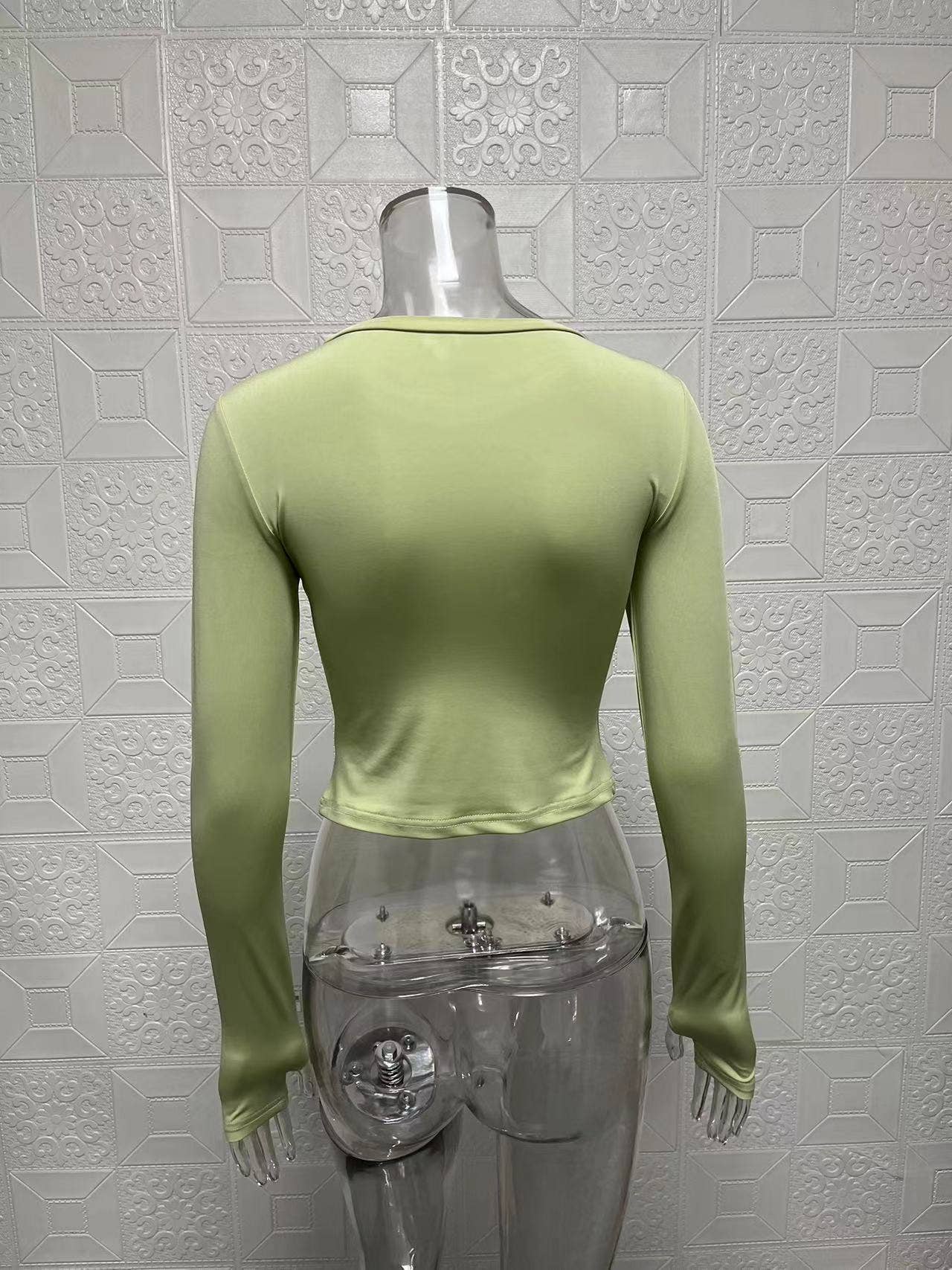 Solid-color round-neck form-fitting base T-shirt